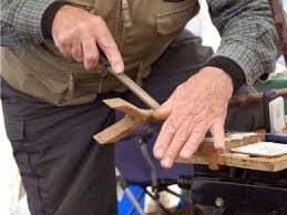 A weathered walking stick ready for restoration